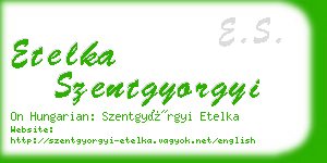 etelka szentgyorgyi business card